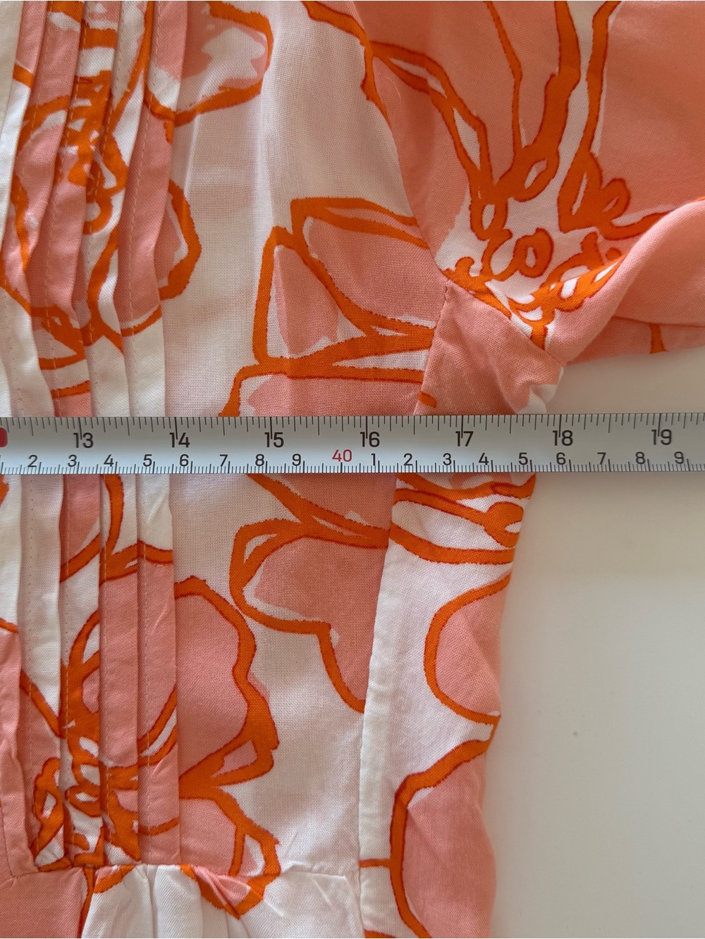 Anthropologie Maeve Floral Button Down Blouse Pink Orange Tunic Top Small - Picture 9 of 12